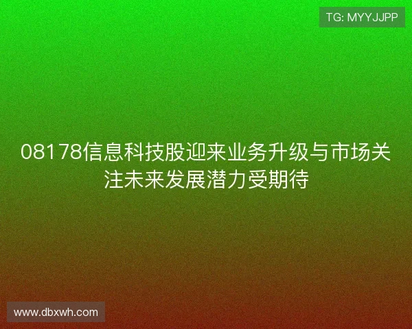 08178信息科技股迎来业务升级与市场关注未来发展潜力受期待